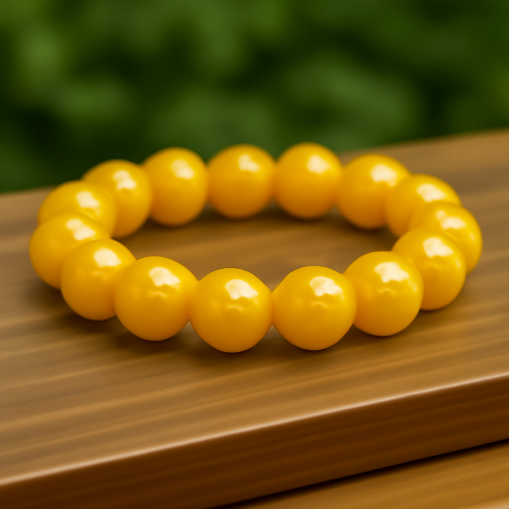 Yellow Jade Gemstone Bracelet