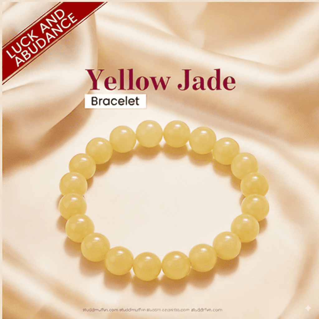 Yellow Jade Gemstone Bracelet