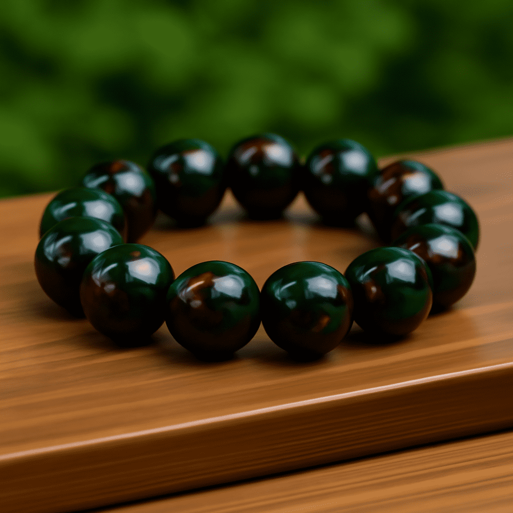 Green 8mm Bloodstone Bracelet