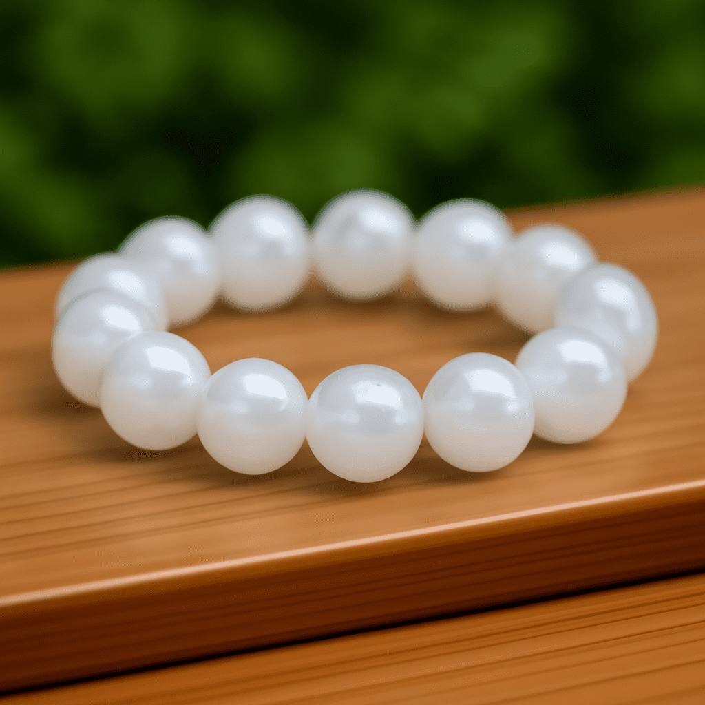 White Rainbow Moonstone Bracelet