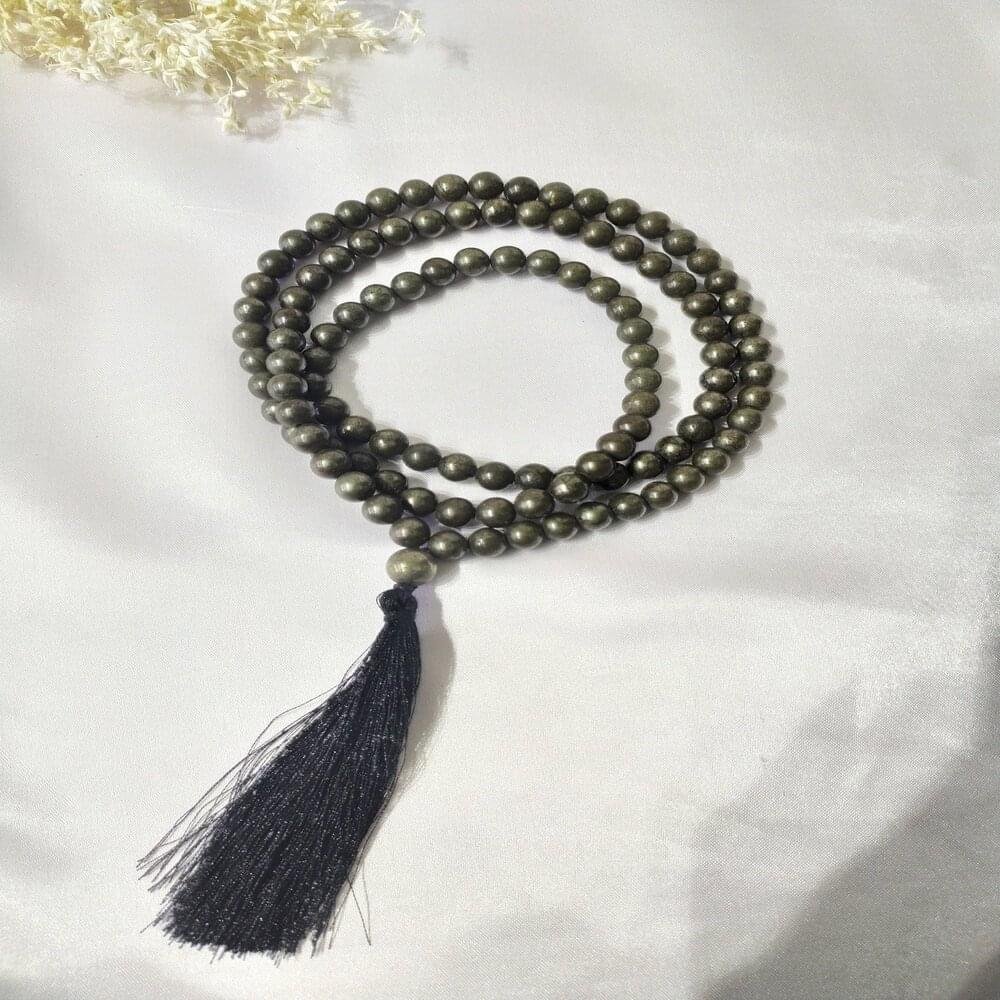 Pyrite Gemstone Mala