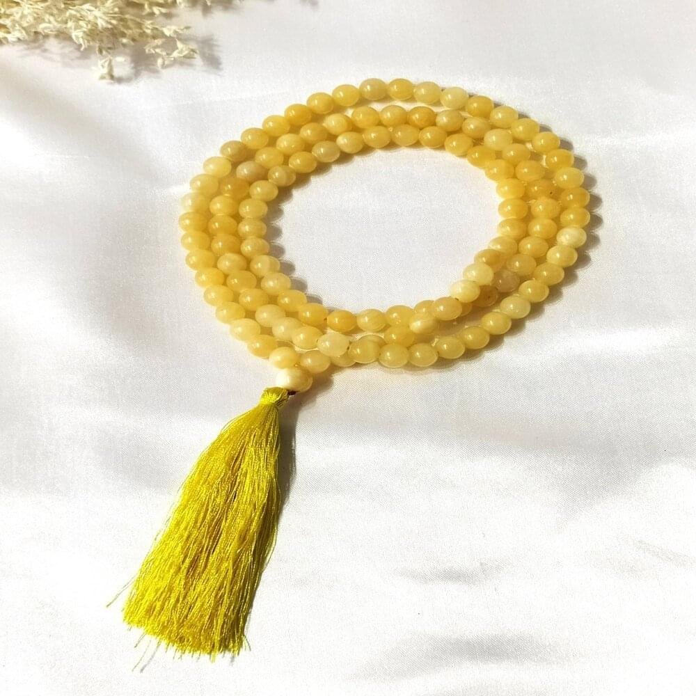 Honey Calcite Gemstone Mala