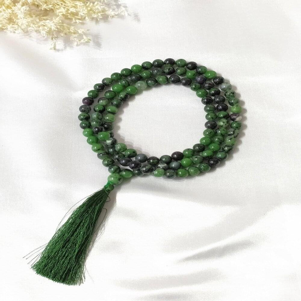 Ruby Zoisite Gemstone Mala