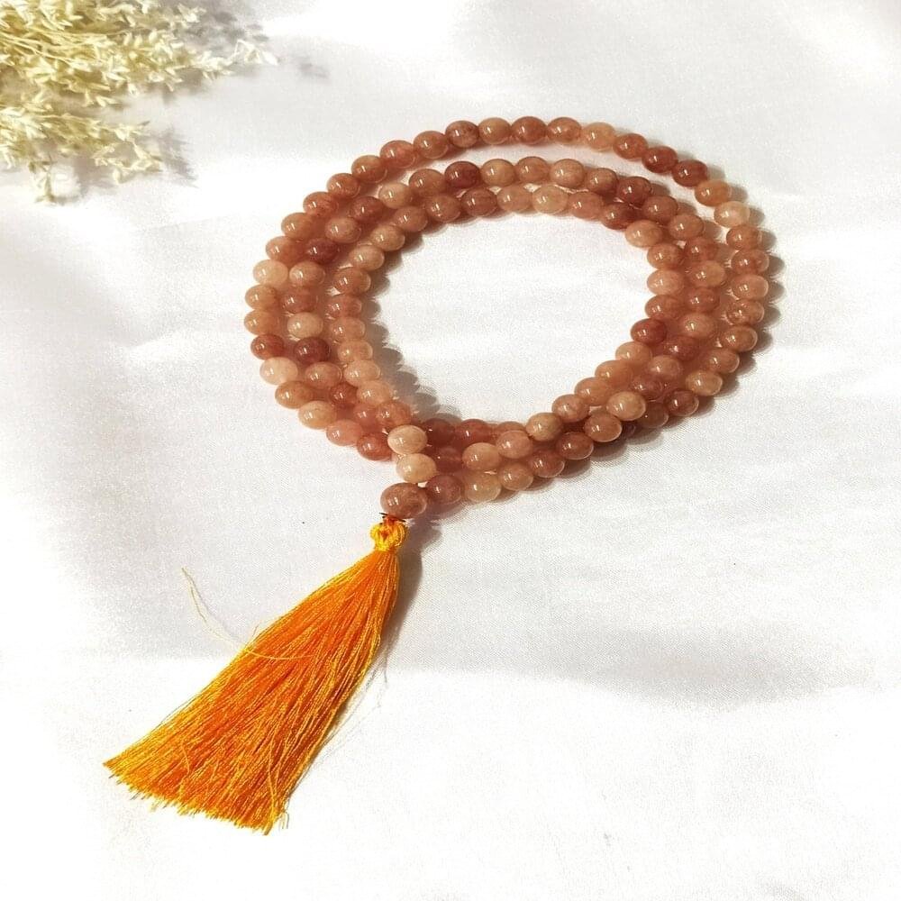 Sunstone Gemstone Mala