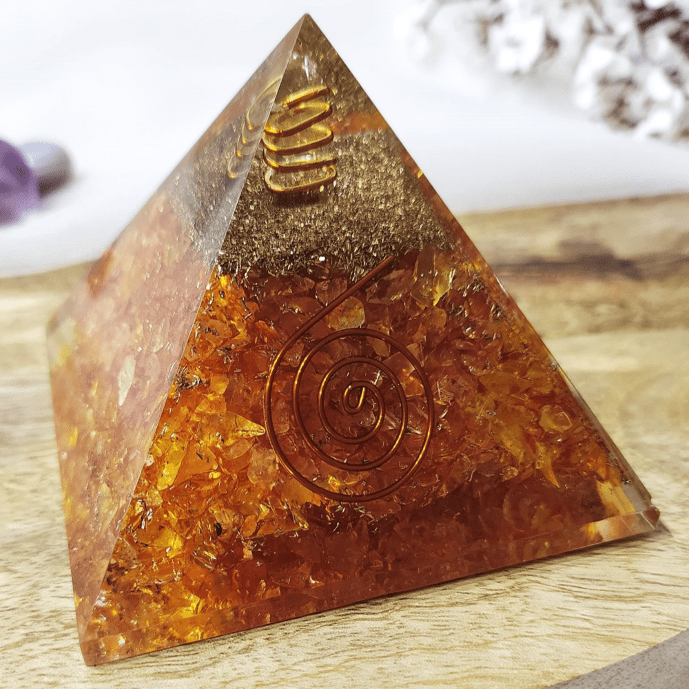 Orgone Pyramid Citrine Pyramid Crystal Energy Pyramid